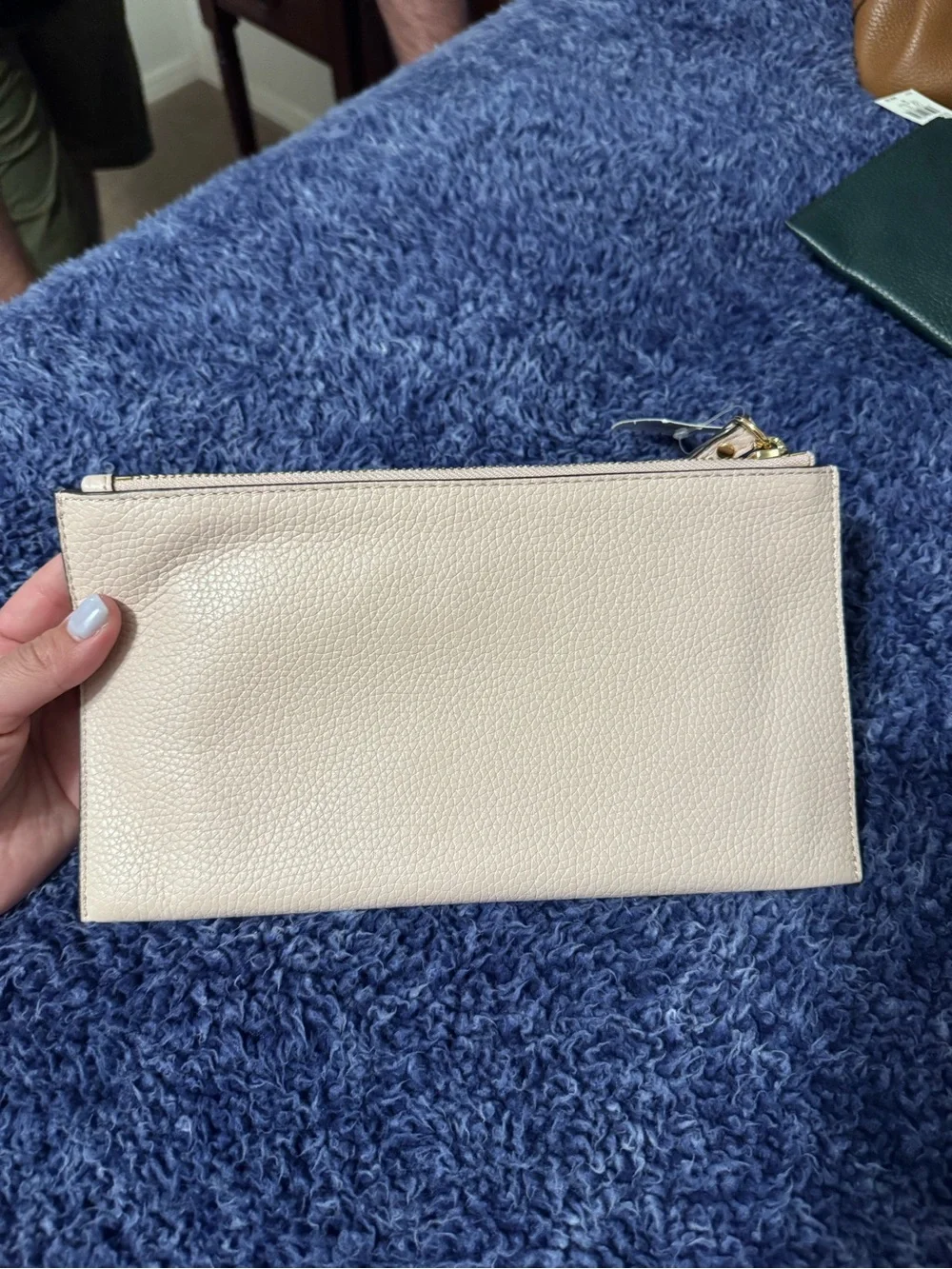 Michael Kors Blush Pink Pebbled Leather Wristlet Clutch